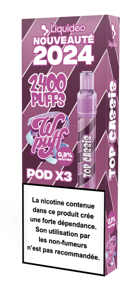 Wpuff Pod 2.0 - 1 batterie + 3 pods Top Cassis x10