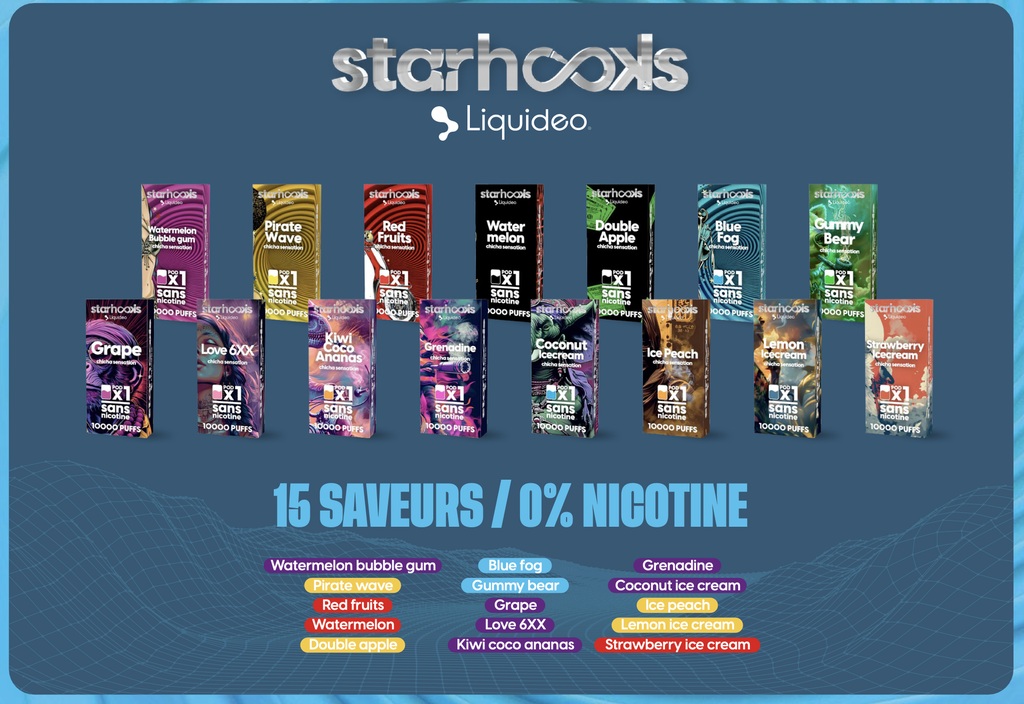 Starhooks Chicha - Carte des saveurs