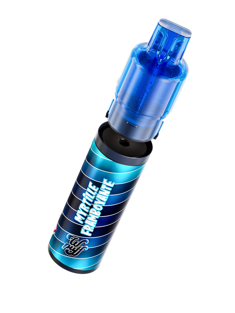 Wpuff Fusion - réservoir 2ml + flacon recharge 10ml - Myrtille Framboyante x10