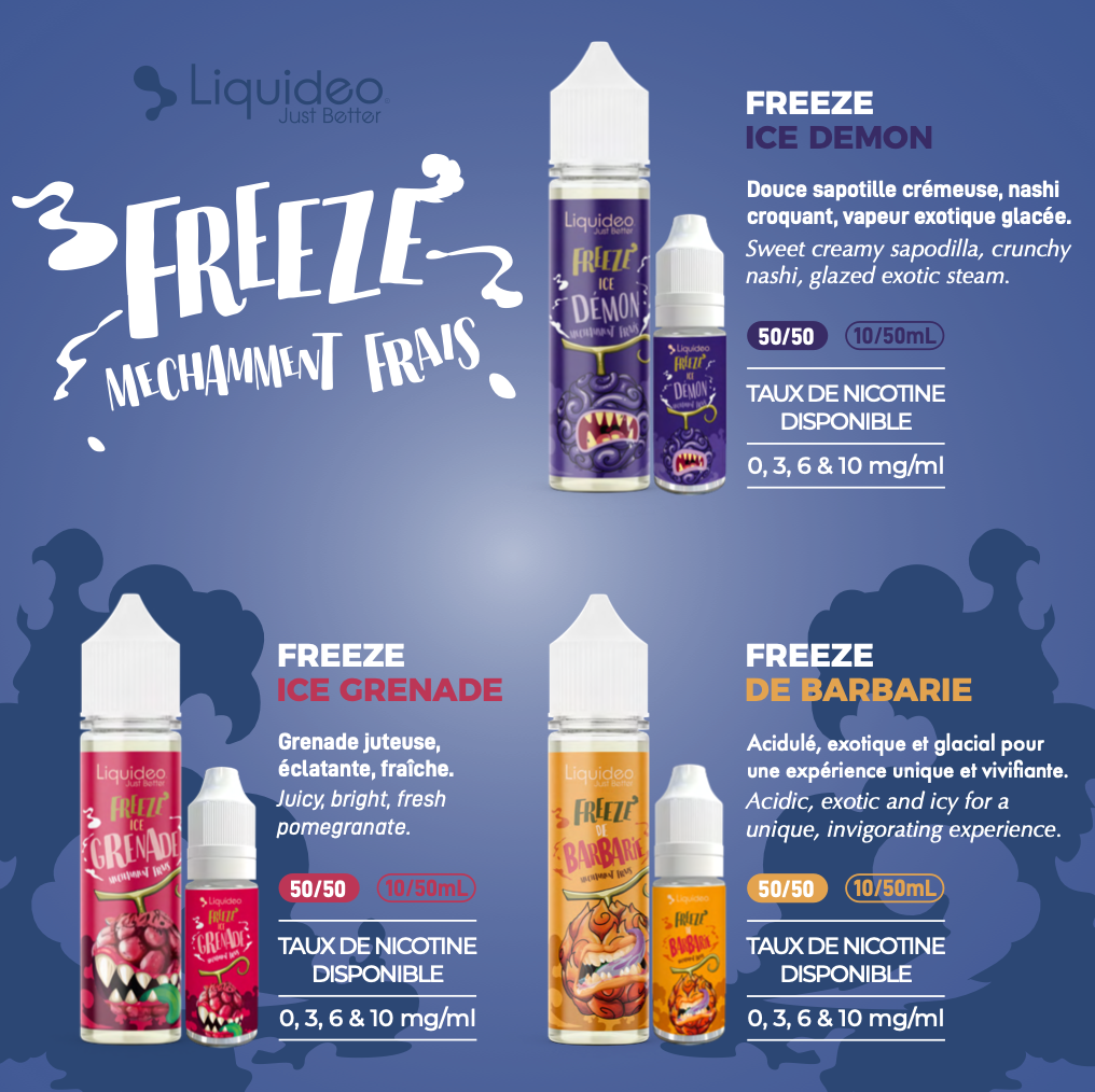 Carte des saveurs Freeze