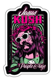 [PLV] Stickers Jesus Kush 10cm - Pack de 10