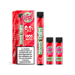 Wpuff 1800 - 1 batterie + 3 pods Grosse Fraise x5