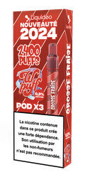 Wpuff Pod 2.0 - 1 batterie + 3 pods Grosse Fraise x10